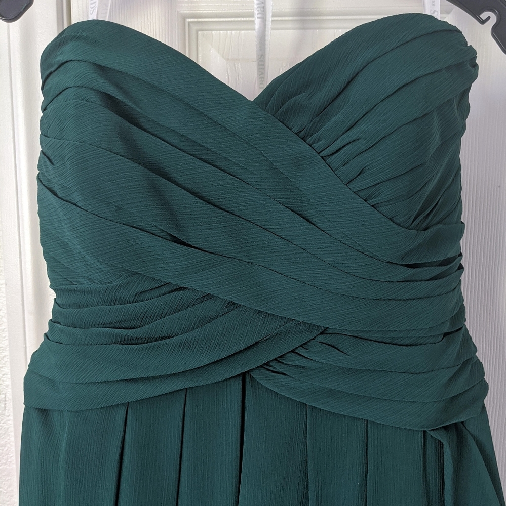 David's Bridal chiffon dress.